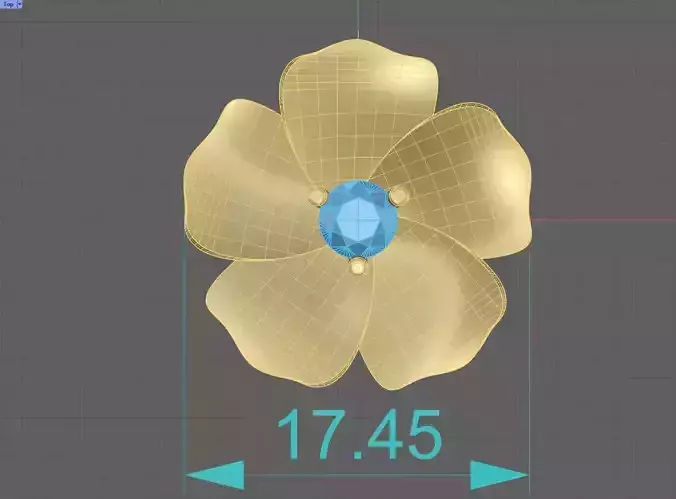 Flower pendant with setting for 1 central stone