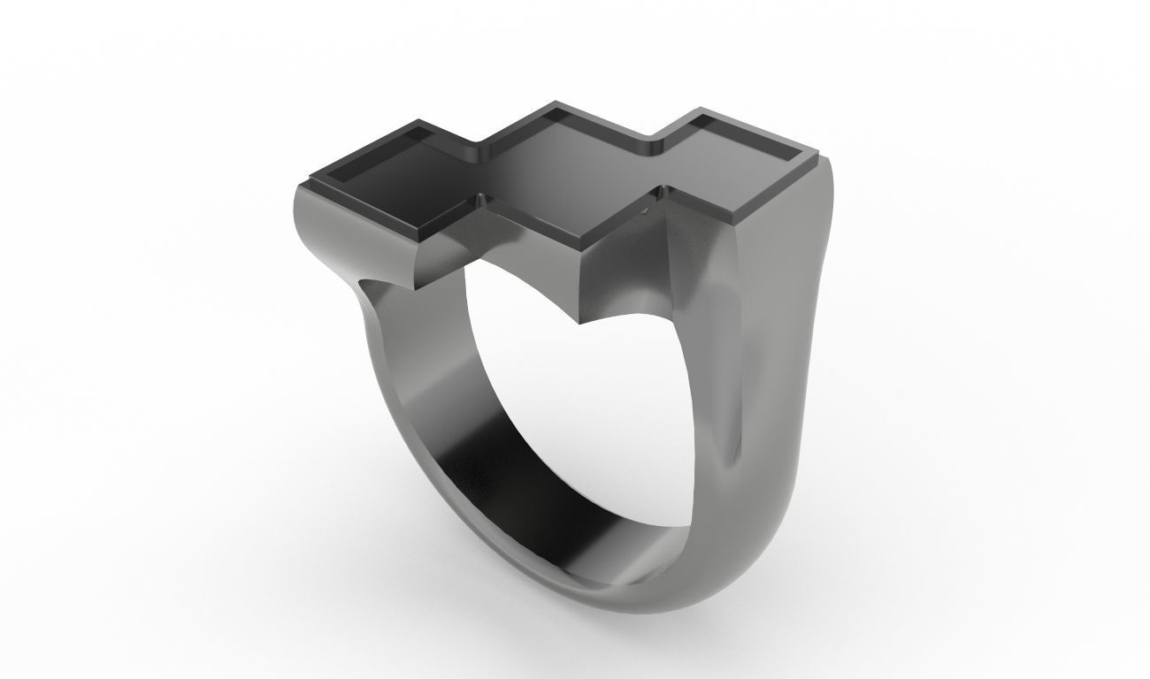 customizable zig zag ring us size 8 3D print model_1