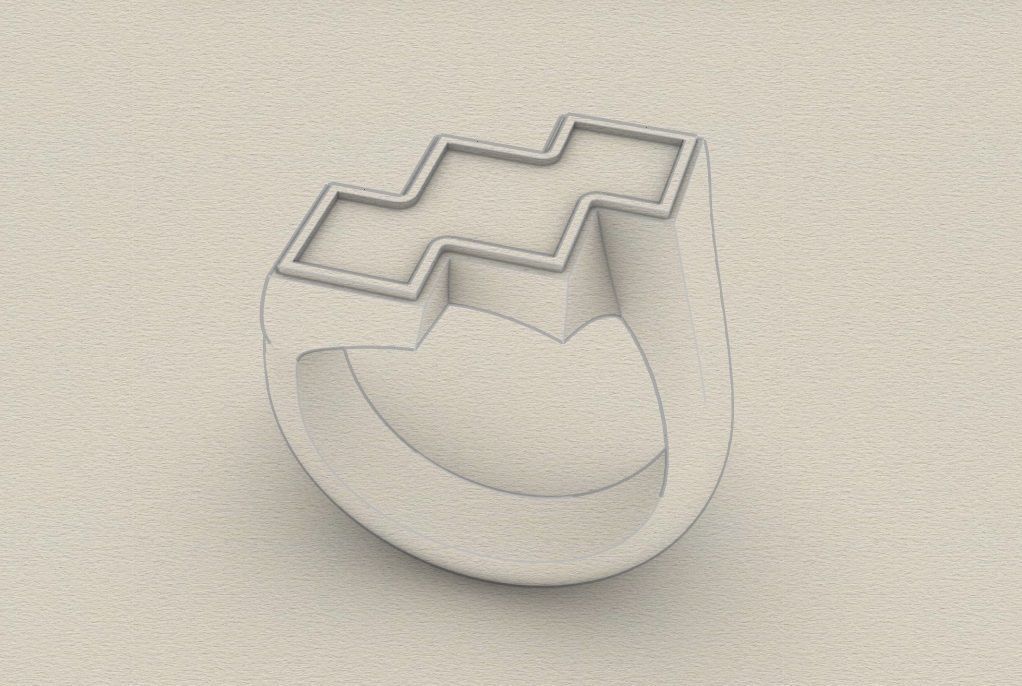 customizable zig zag ring us size 8 3D print model_4