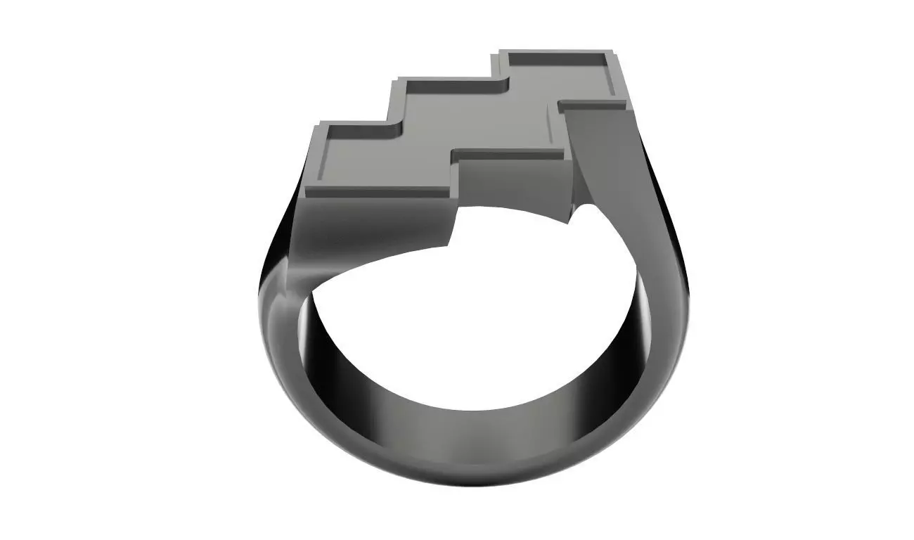 customizable zig zag ring us size 8 3D print model_0