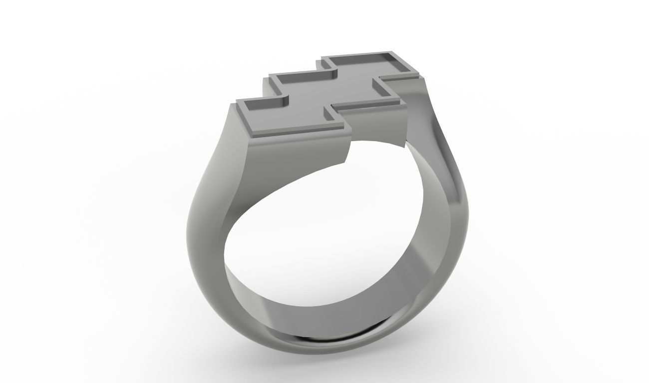 customizable zig zag ring us size 8 3D print model_3