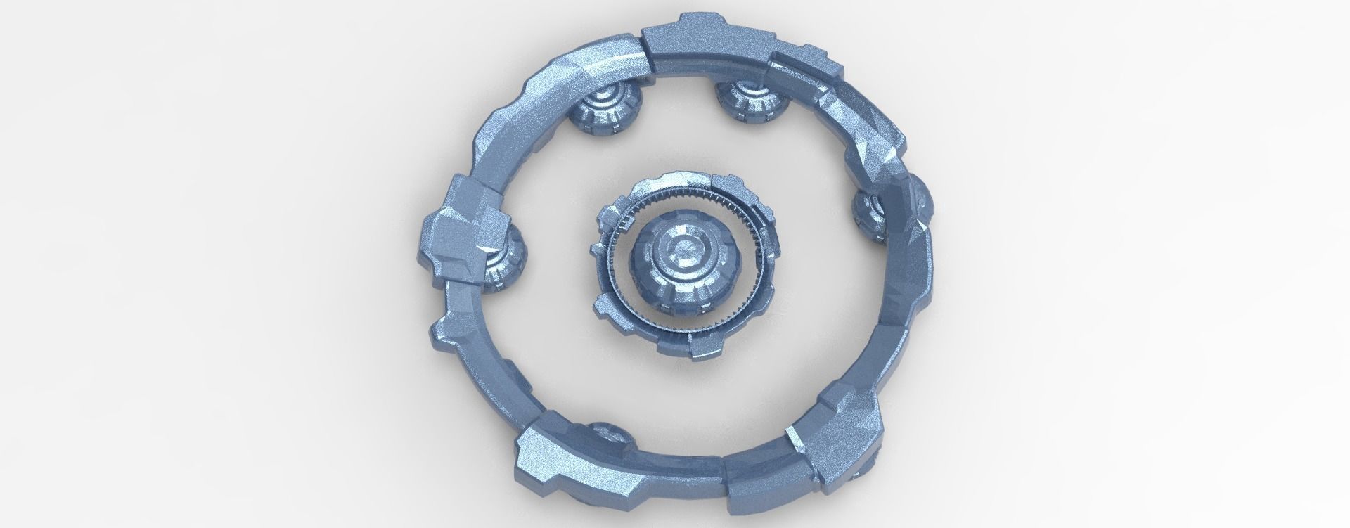 Gnome technology gravity wheel 3D model_1