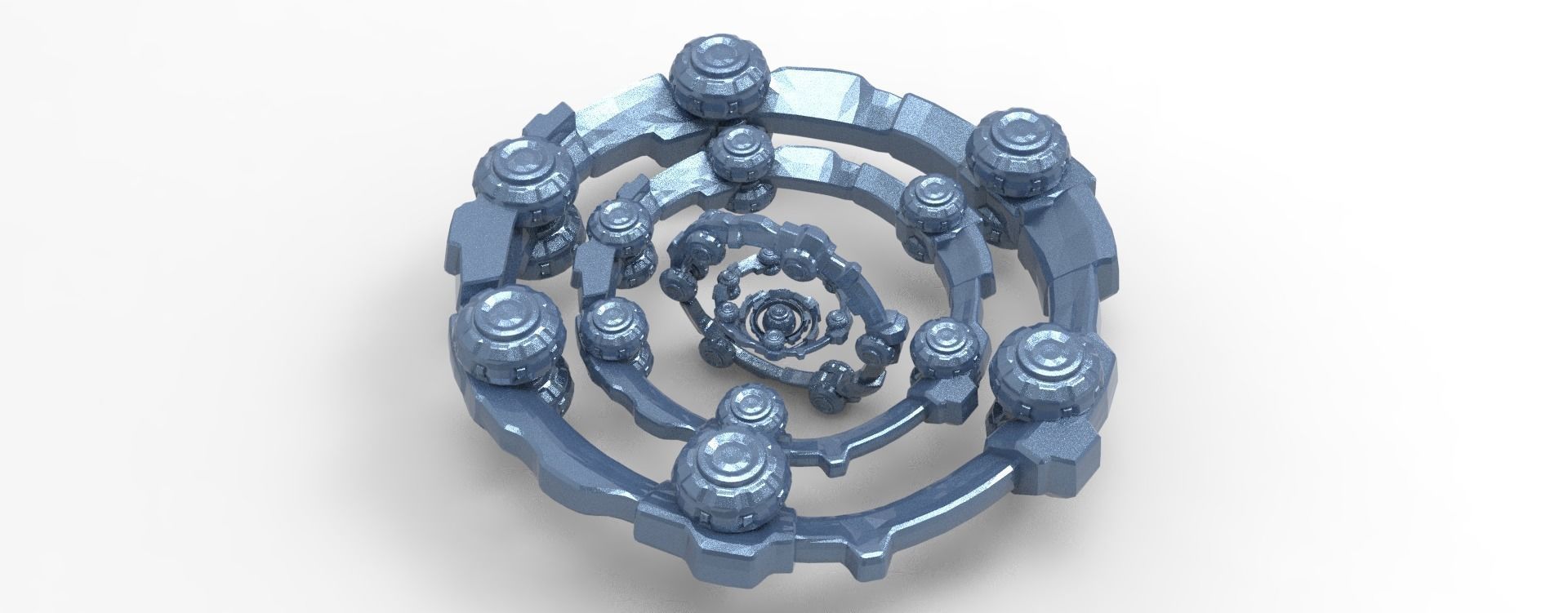 Alien technology orb array   Low-poly 3D model_1