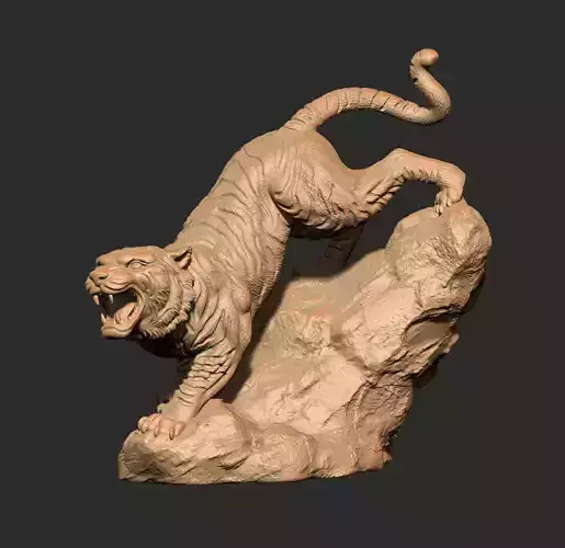 Tiger Statue for 3d Printing 