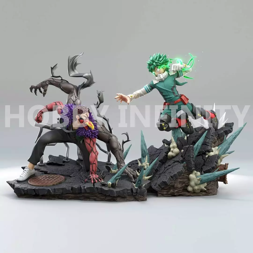 Deku vs Overhawl - My Hero Academia 3D print model