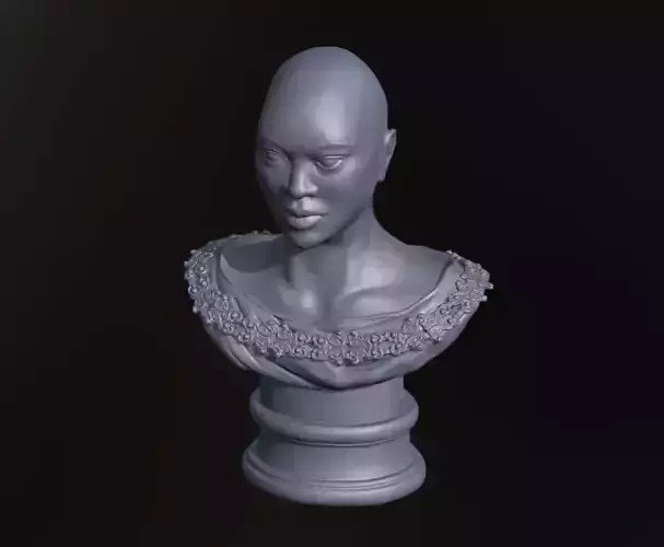3D Printable Statuette - Woman with Necklace 3D print model