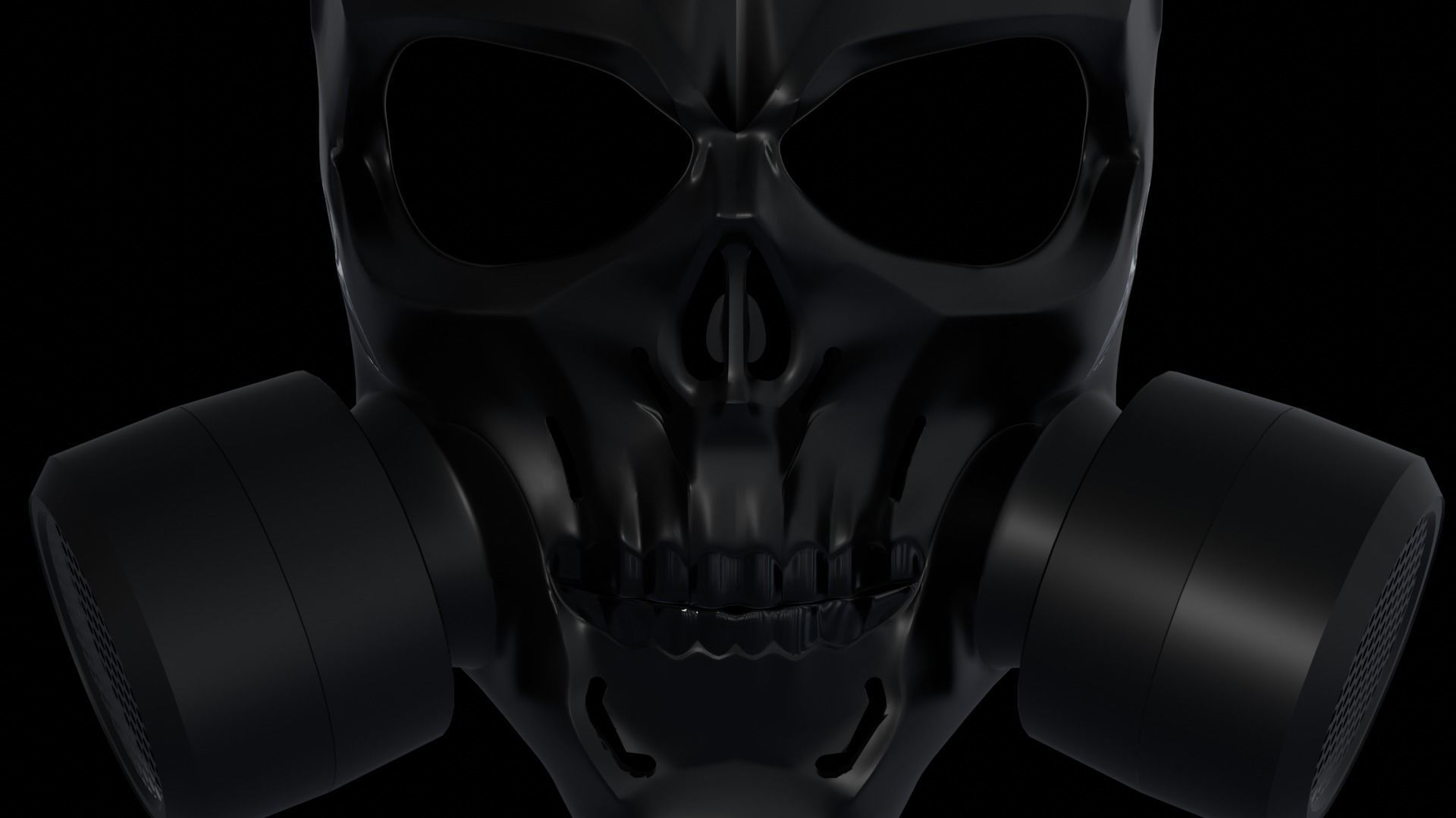 Skull Gasmask 3D model_2