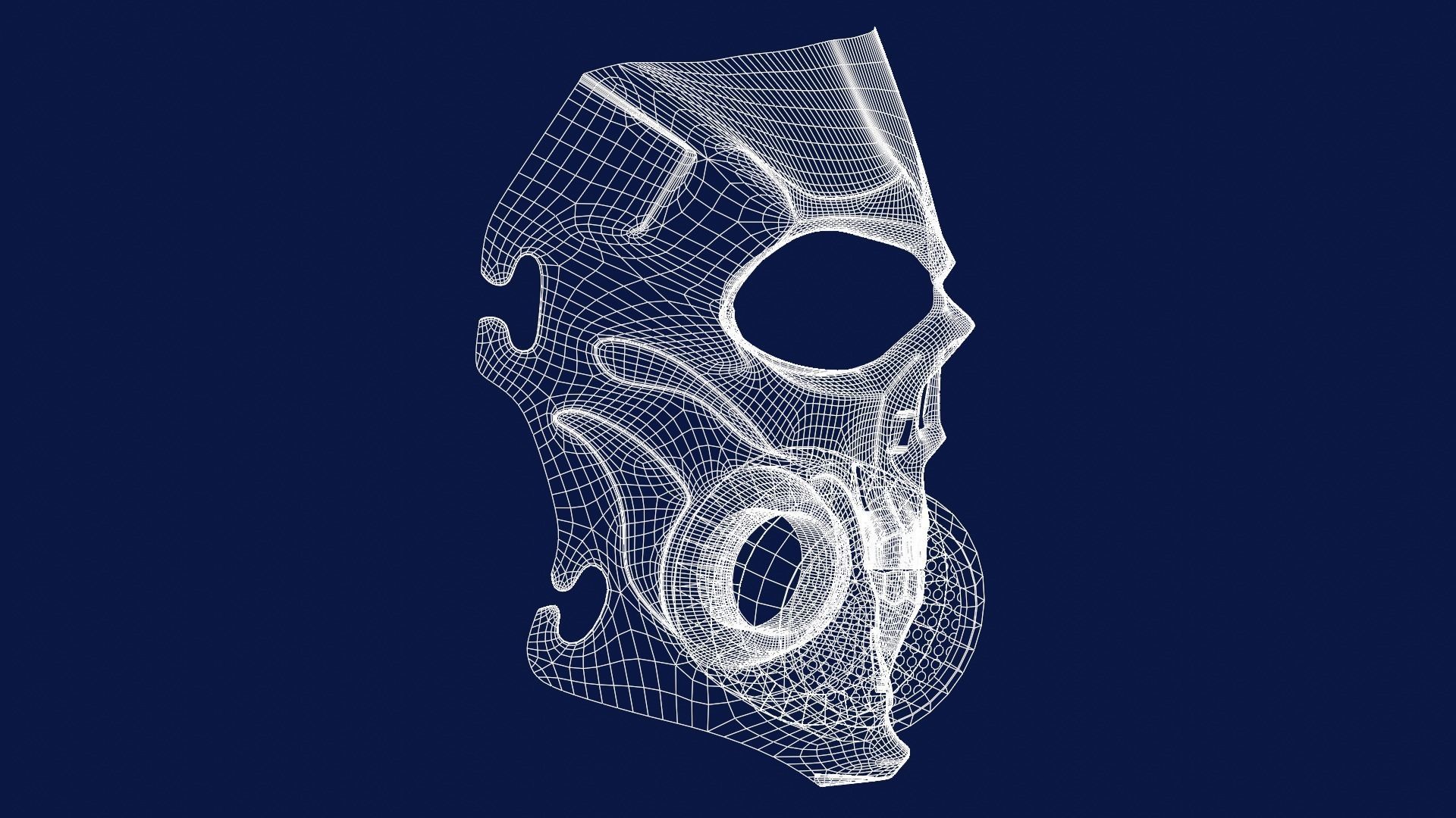 Skull Gasmask 3D model_9