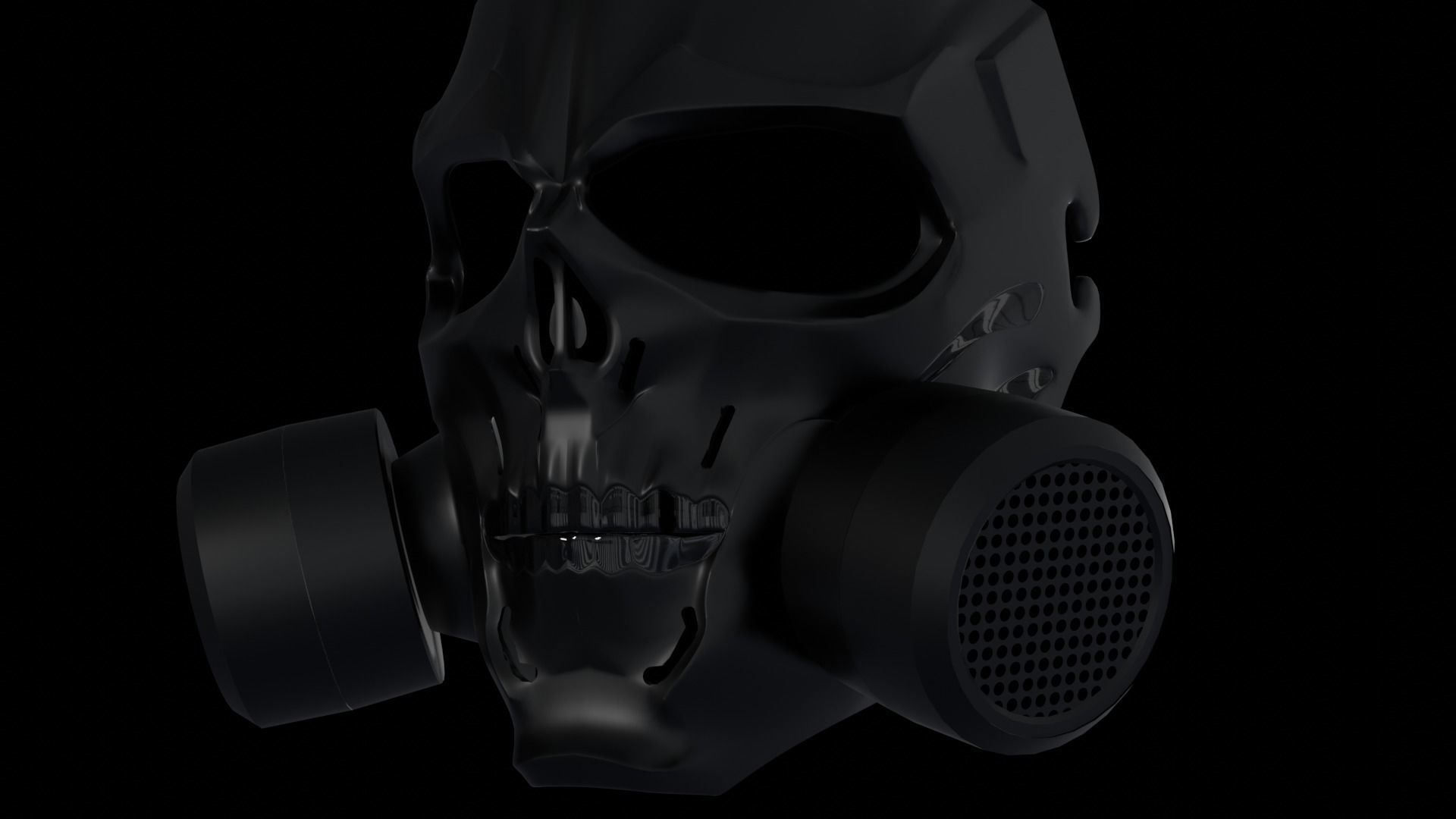 Skull Gasmask 3D model_1