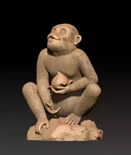 Monkey Statue for 3d Printing