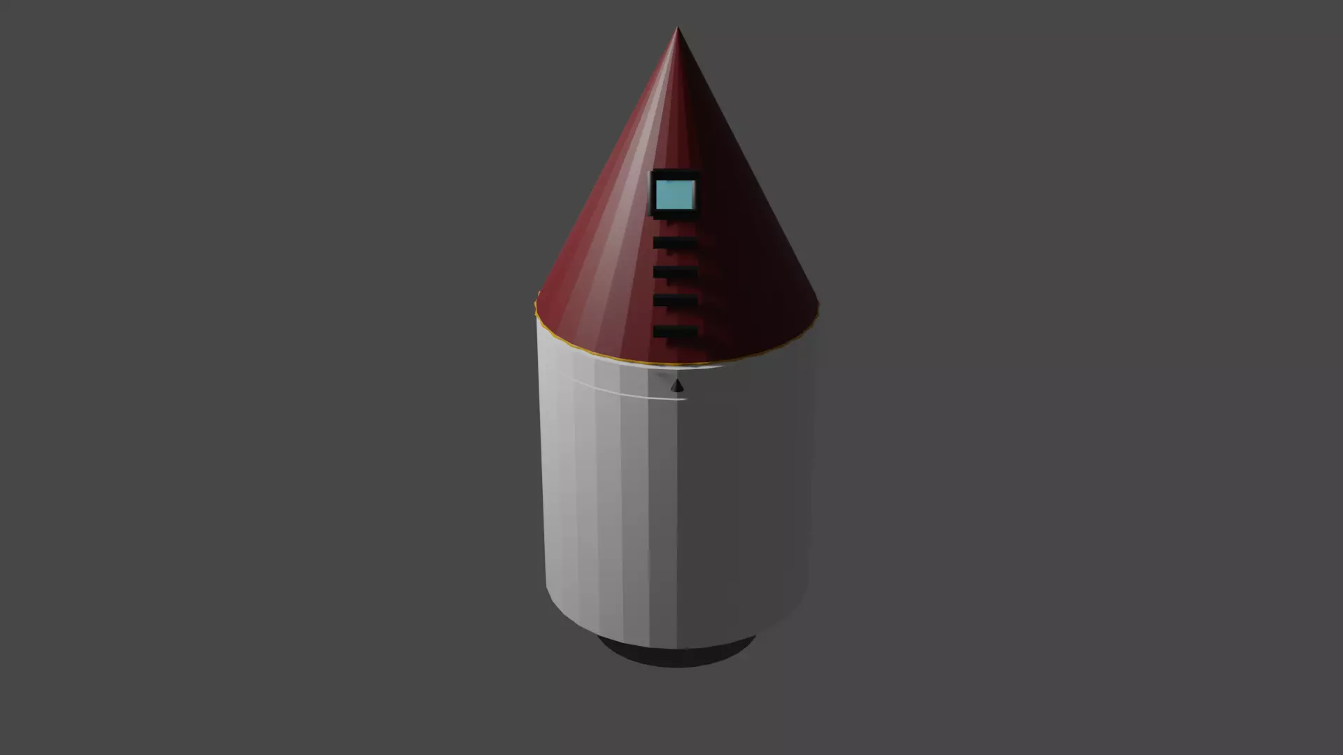 Simple Small Rocket Free 3D model_0