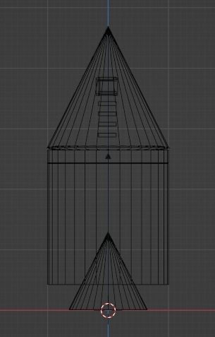 Simple Small Rocket Free 3D model_3
