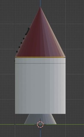 Simple Small Rocket Free 3D model_1