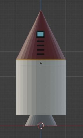 Simple Small Rocket Free 3D model_2