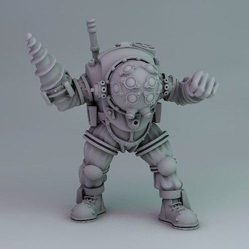 Bioshock Big Daddy 3D Printed Collectible 3D model 3D printable | CGTrader