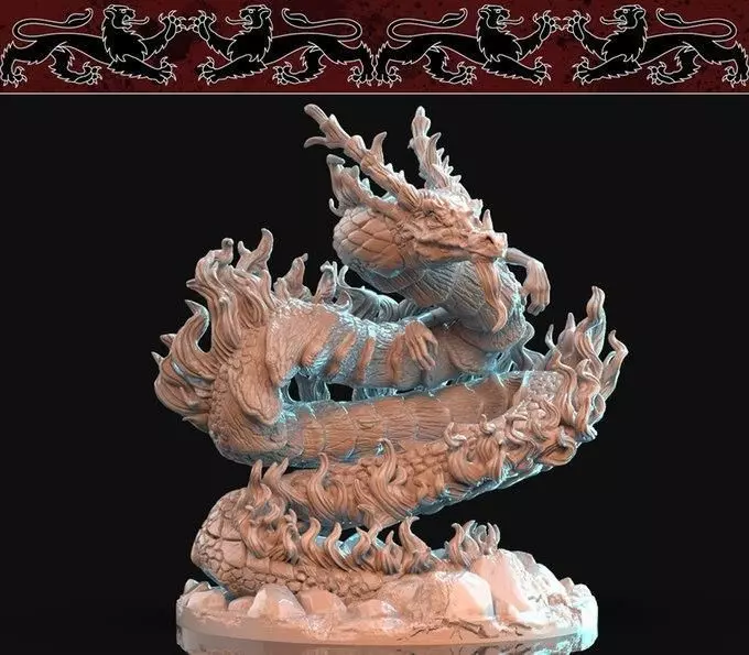 Asian Dragon 3D Printing Creation 3D print model