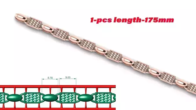 Top Sold Chain 3D Printing Models Directly Castable 3D print model