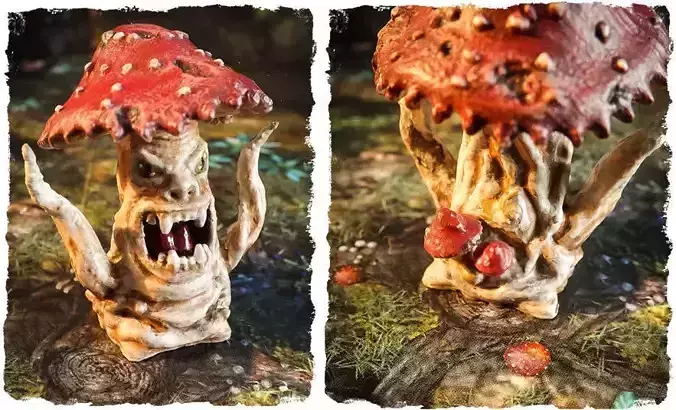 Angry Mushroom 3D Printed Artwork