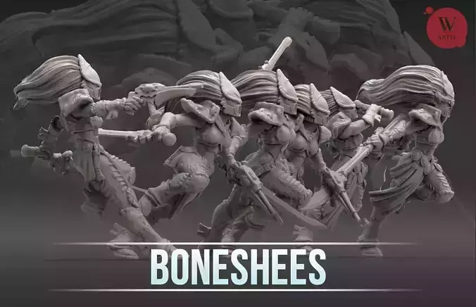 Boneshees Squad 3D Printing Ensemble