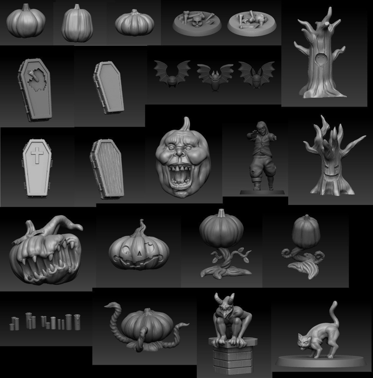 Halloween Pack 3D Printing Creations 3D model 3D printable | CGTrader