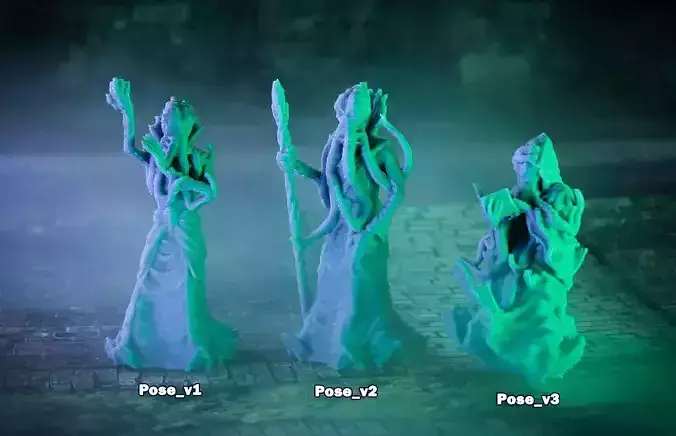 Miniatures Mind Flayers 3D Printed Figurines