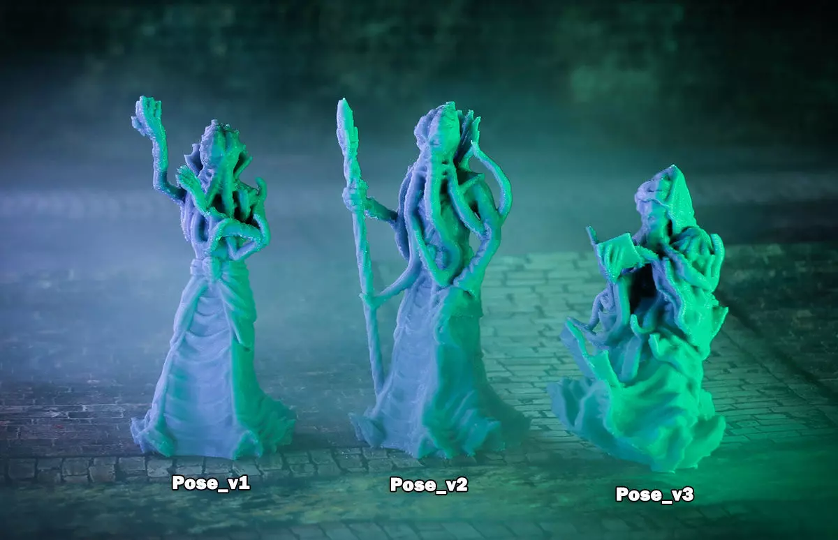 Miniatures Mind Flayers 3D Printed Figurines 3D print model