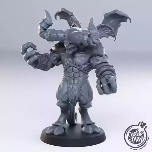 Bull Demon PoseD 3D Printed Artwork