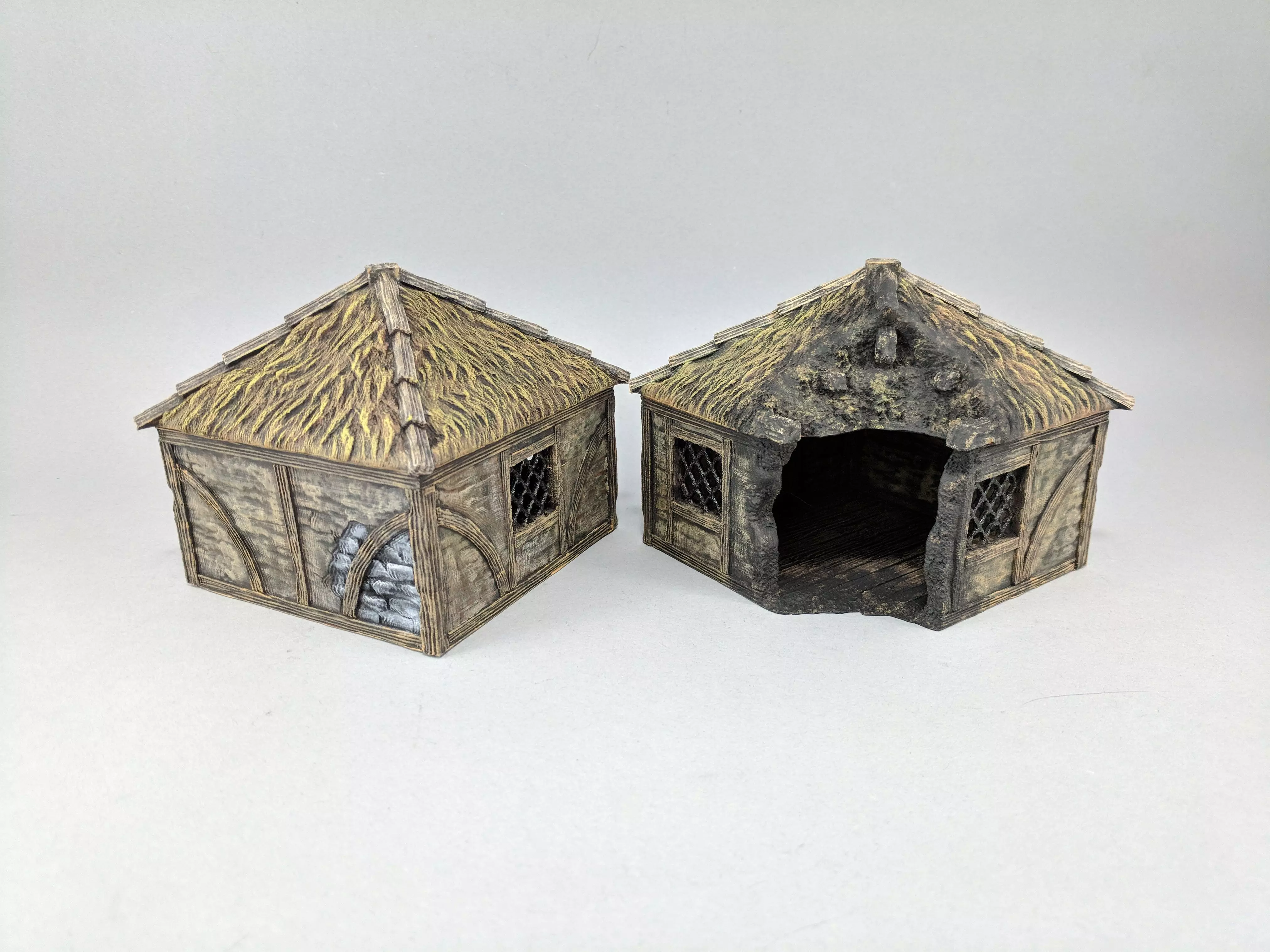 Burned and Frozen Cottages 3D Printing Collection 3D print model_0