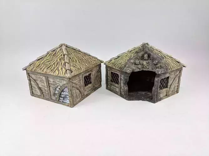 Burned and Frozen Cottages 3D Printing Collection