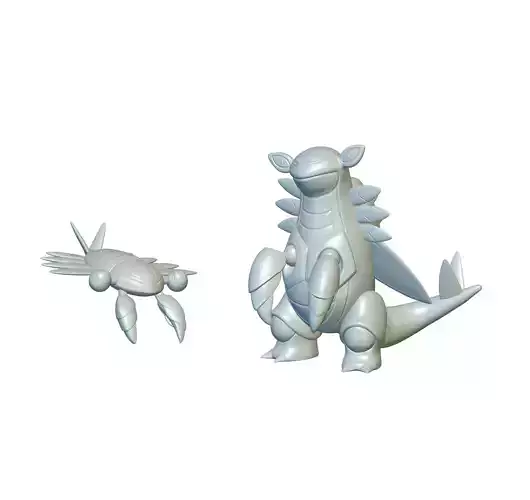 PACK 5 FOSSIL POKEMON ANORITH ARMALDO KABUTOPS AERODACTYL 3D print model