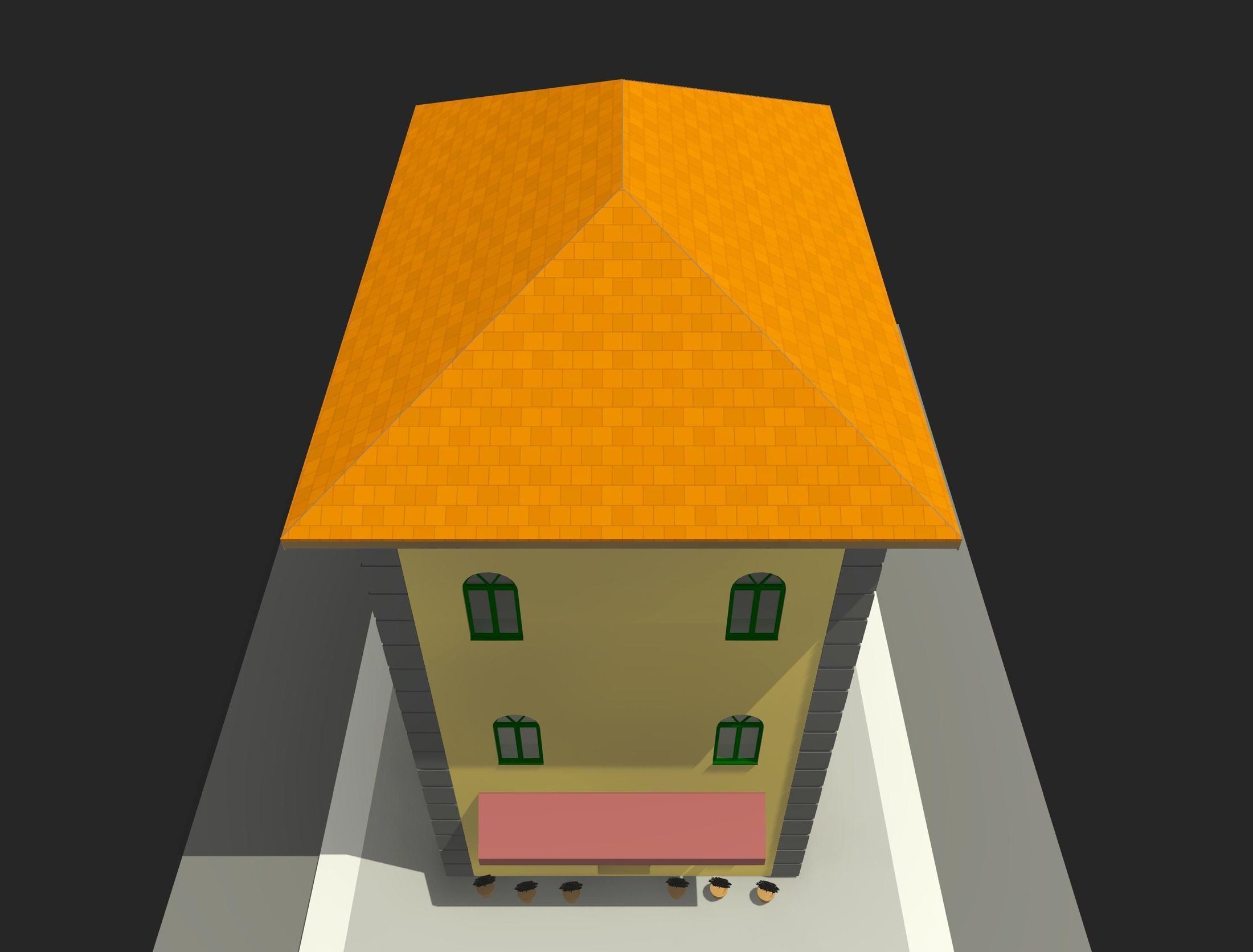 Vintage building 24R02 3D model_5