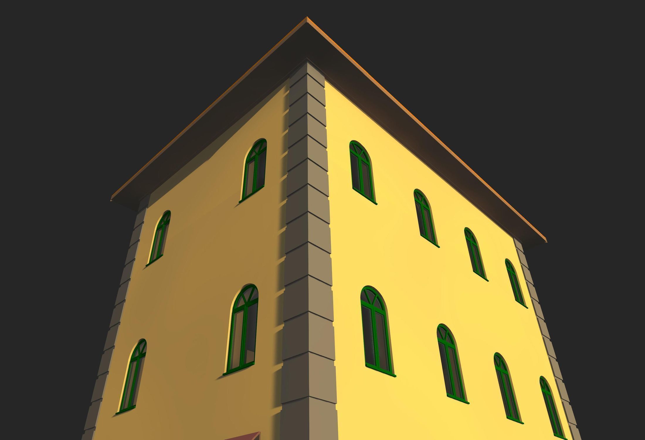 Vintage building 24R02 3D model_3