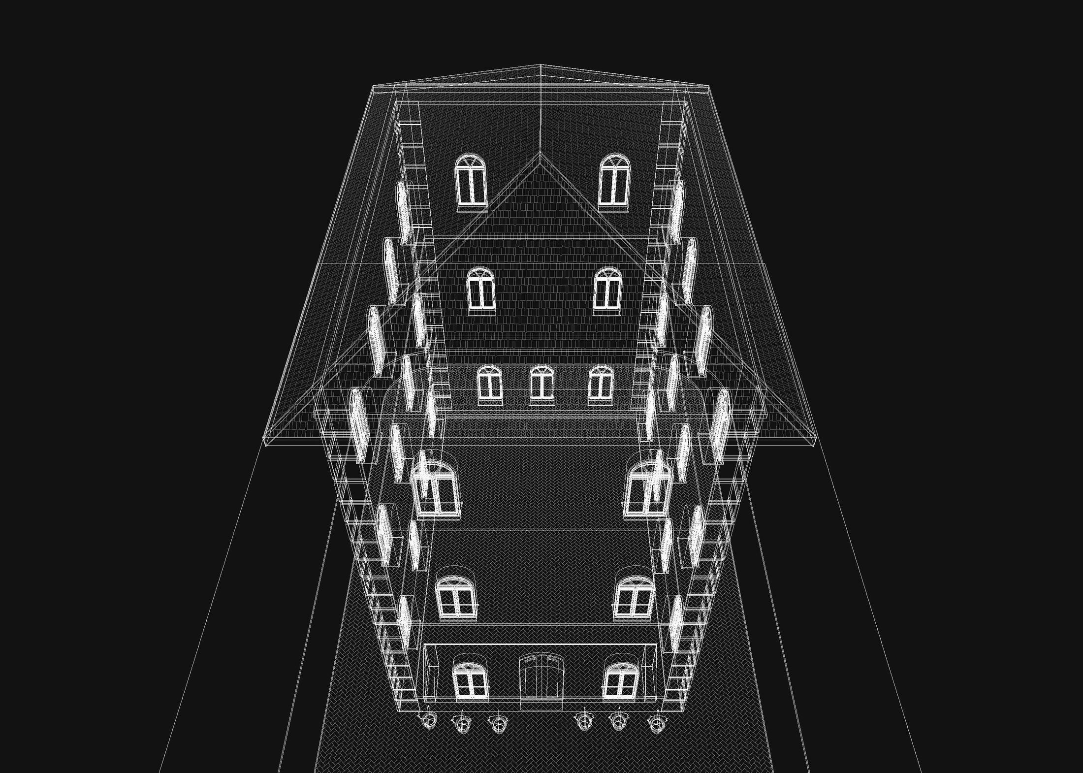 Vintage building 24R02 3D model_6