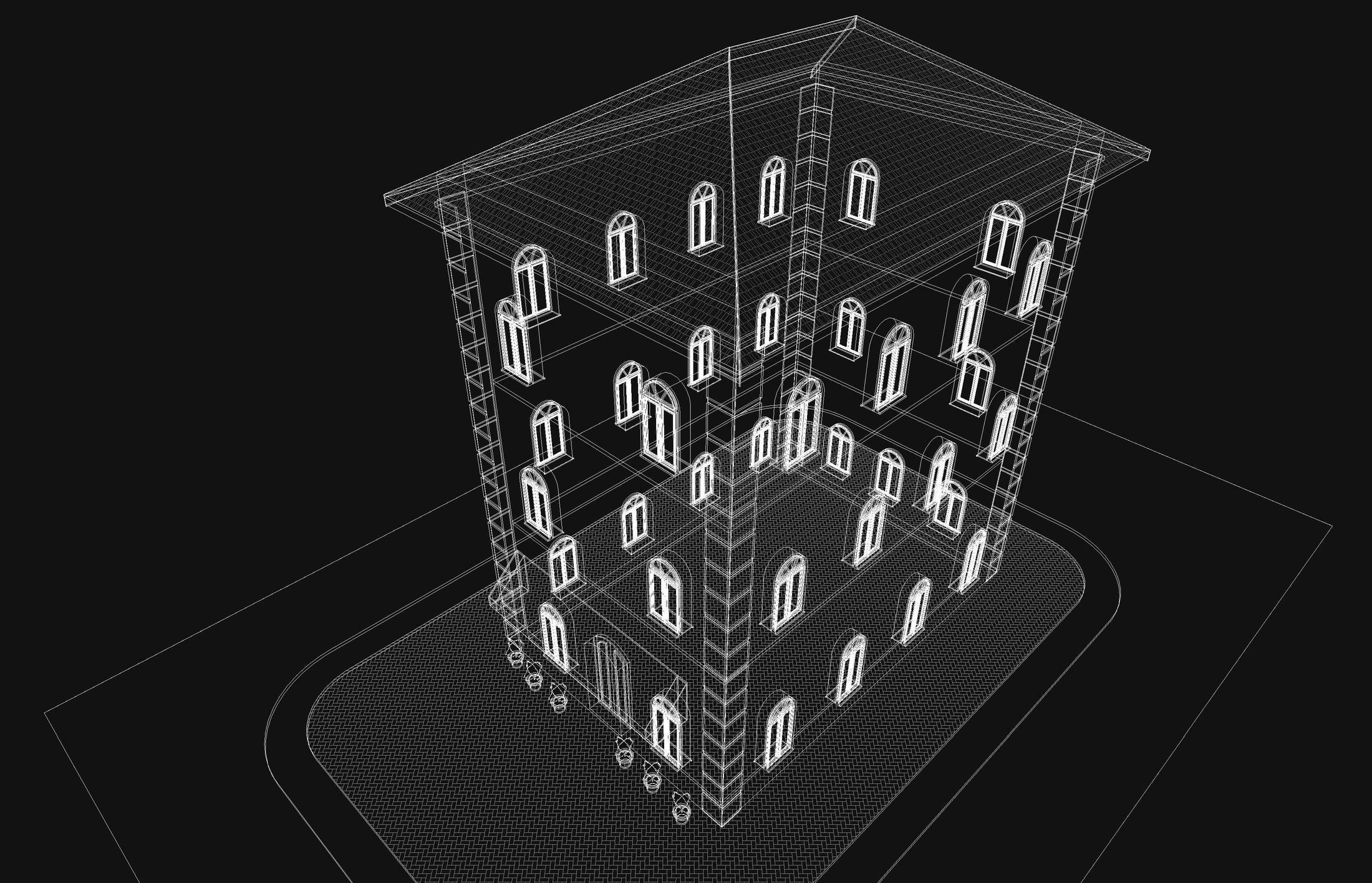 Vintage building 24R02 3D model_9