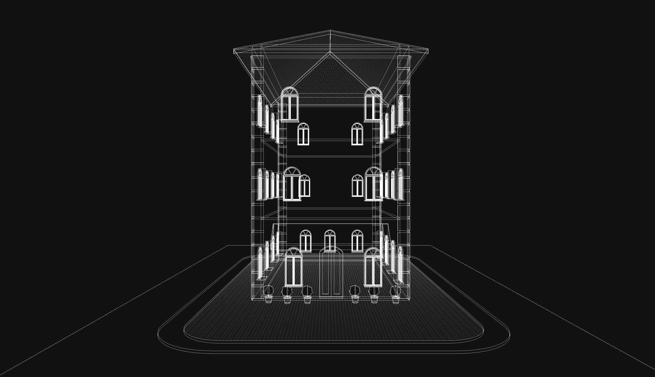 Vintage building 24R02 3D model_8