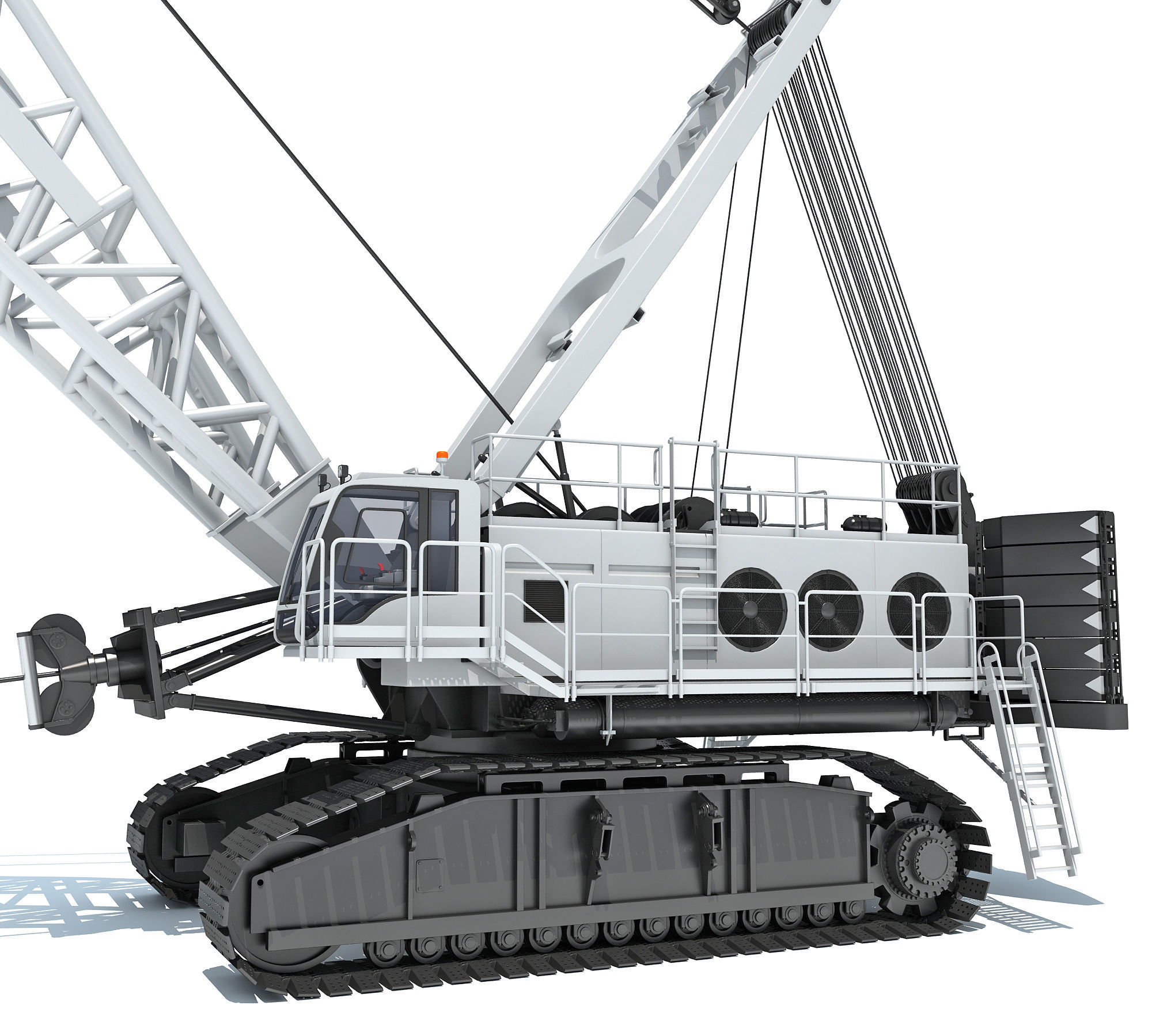 Dragline Excavator Mining Construction Machinery 3D model_10