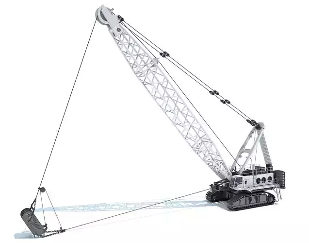 Dragline Excavator Mining Construction Machinery 3D model
