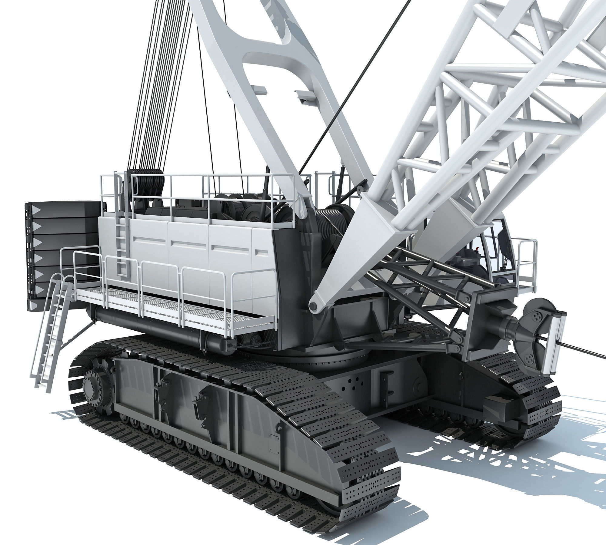Dragline Excavator Mining Construction Machinery 3D model_14