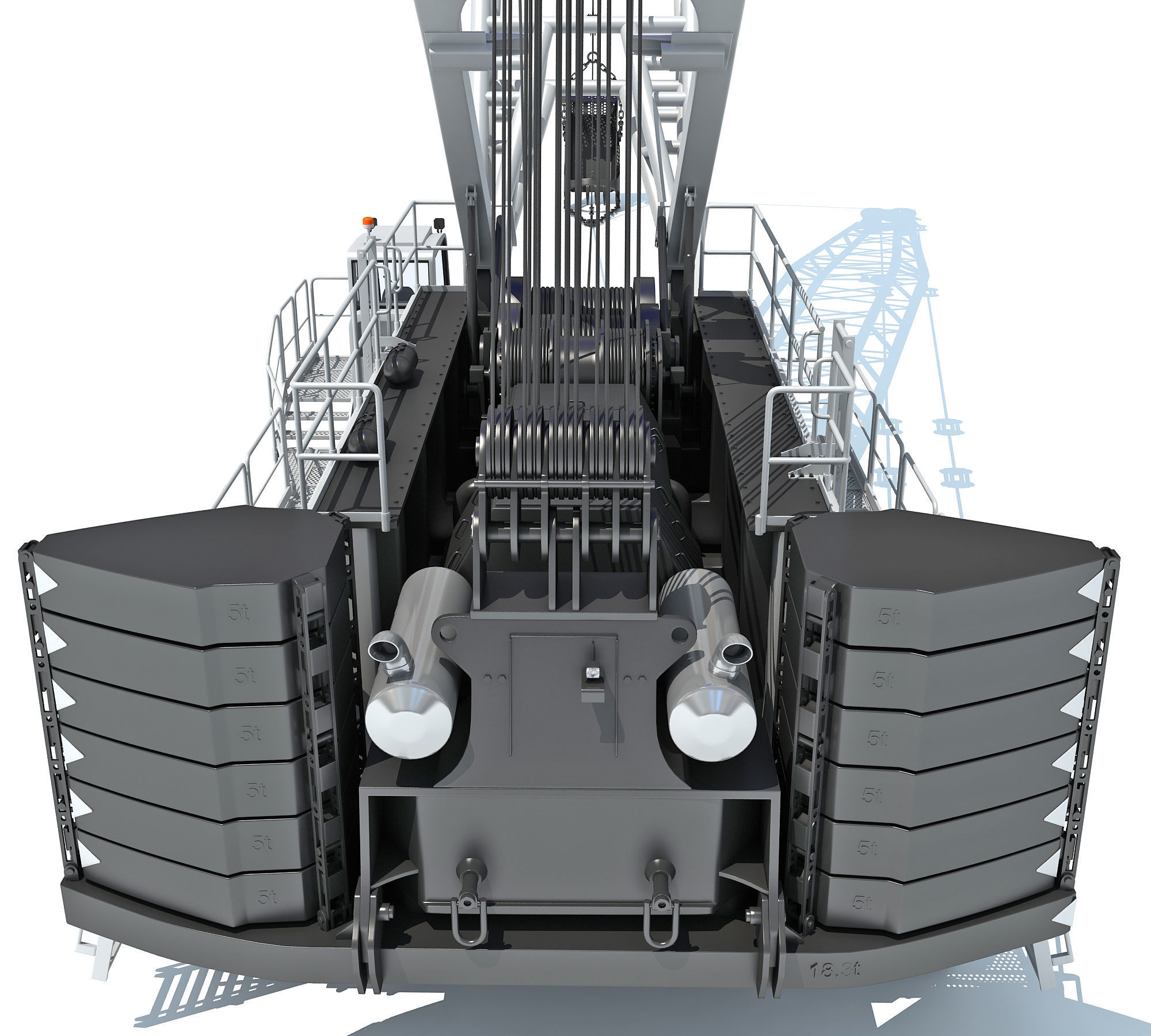 Dragline Excavator Mining Construction Machinery 3D model_12