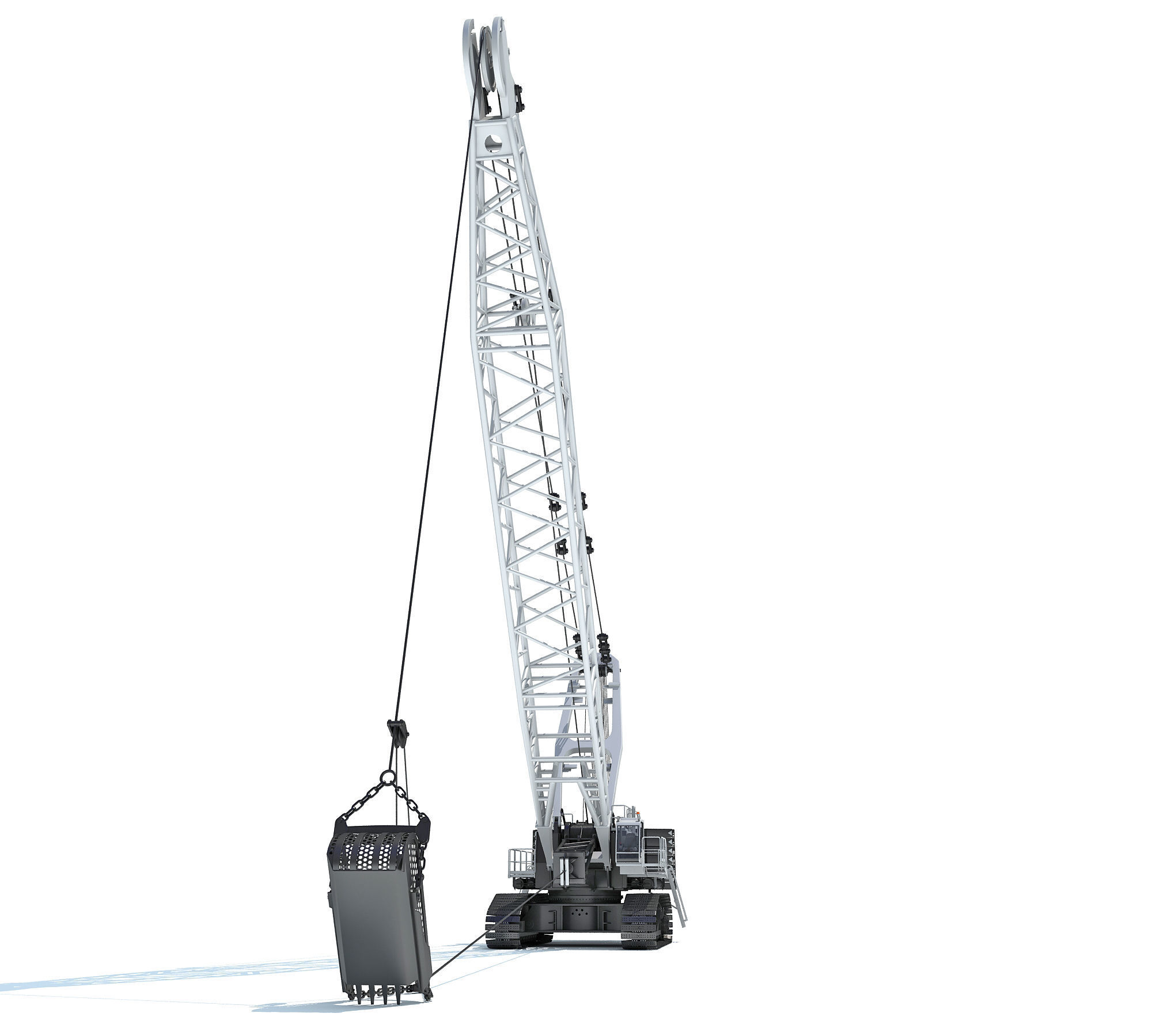 Dragline Excavator Mining Construction Machinery 3D model_8