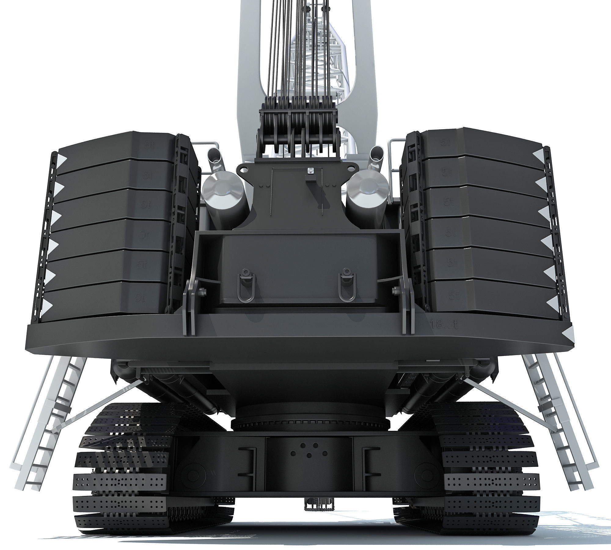 Dragline Excavator Mining Construction Machinery 3D model_20