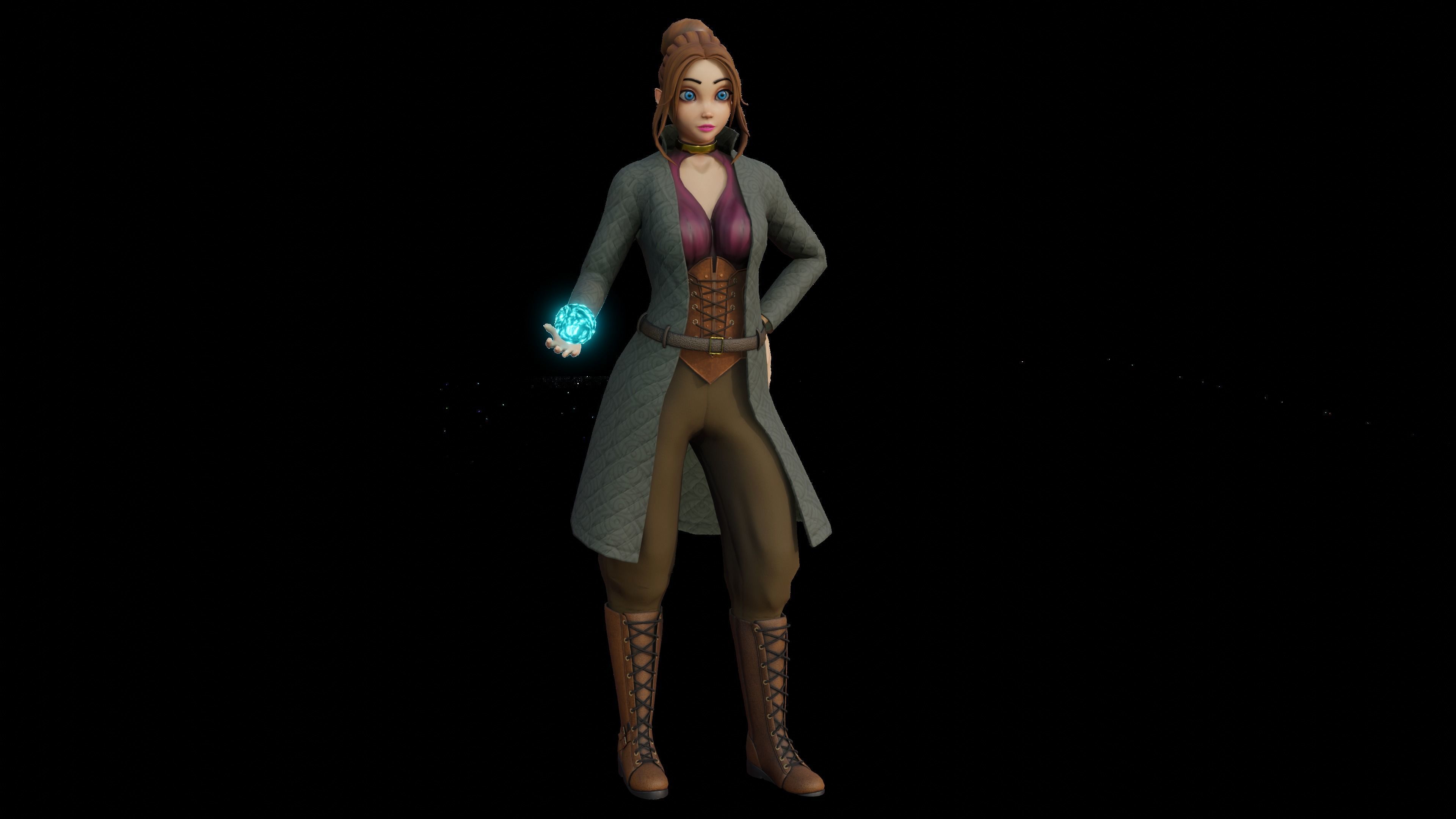 3D model Mage Cartoon Female Rigged and Animated in Blender with Unity ...