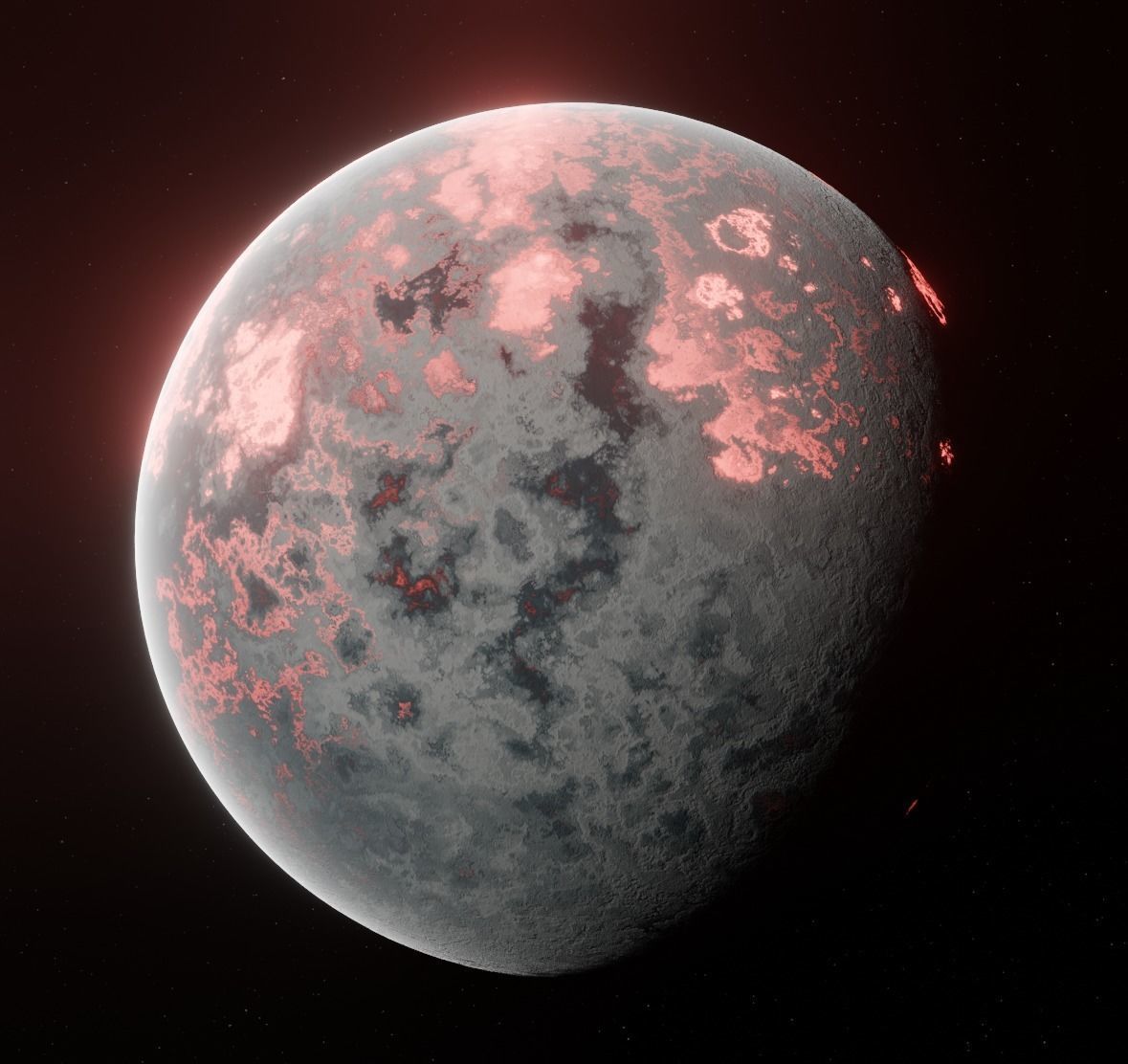 Planet Space Ready to game  Low-poly 3D model_6