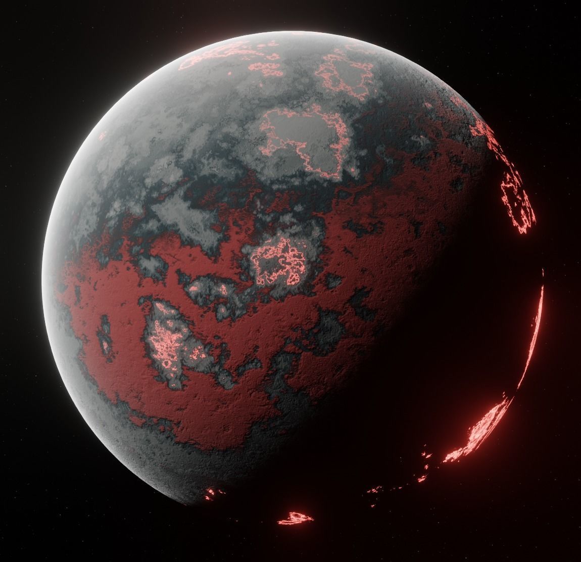 Planet Space Ready to game  Low-poly 3D model_9