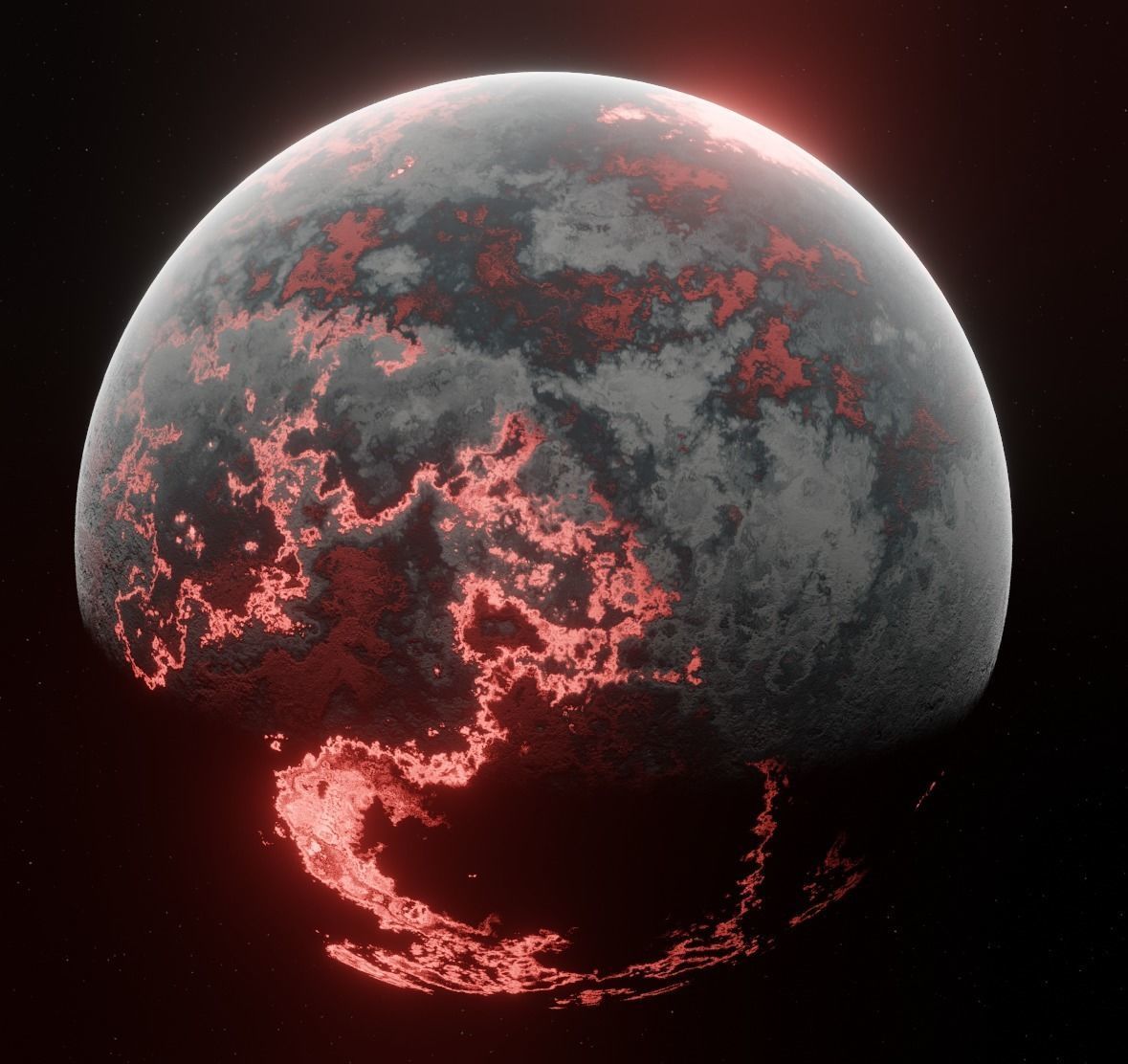 Planet Space Ready to game  Low-poly 3D model_5