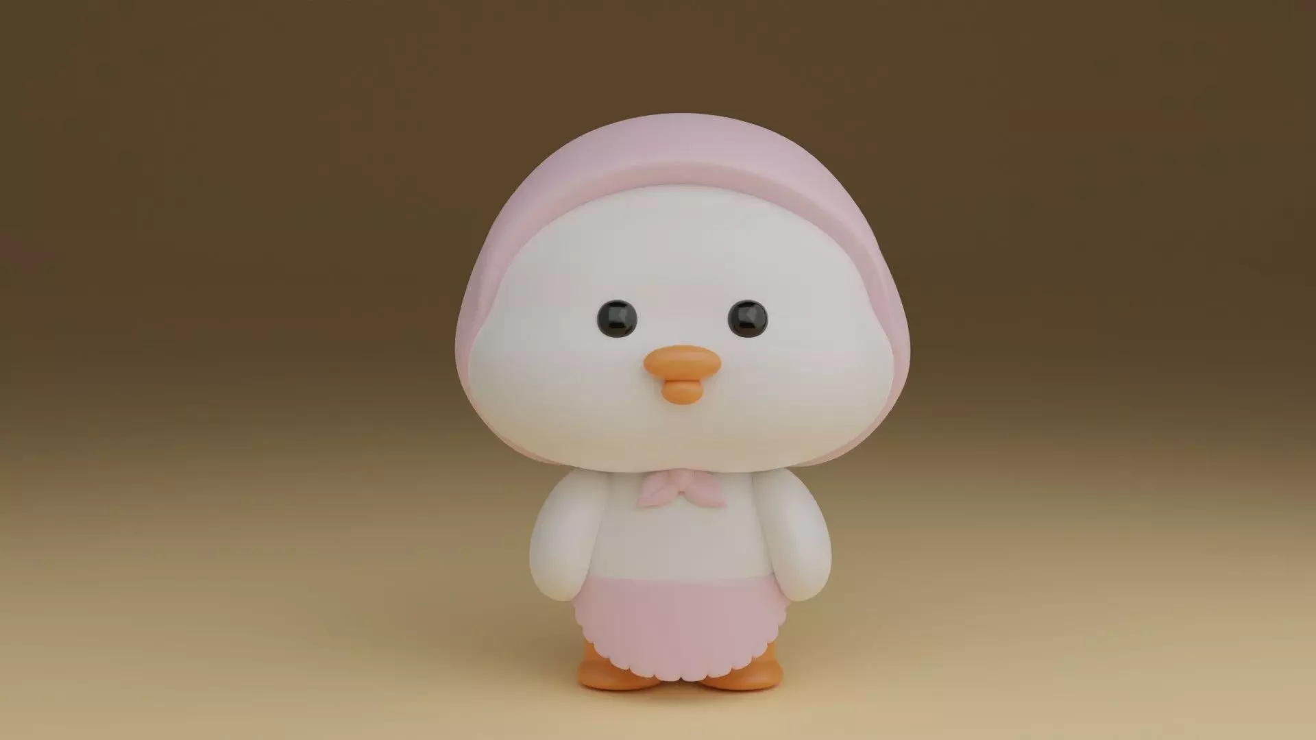 cute duck 3D print model_0