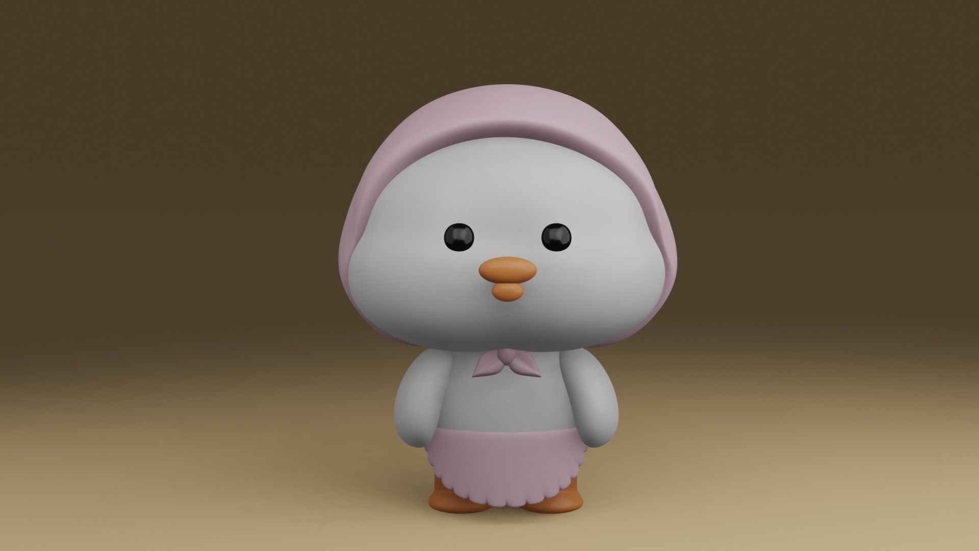 cute duck 3D print model_6