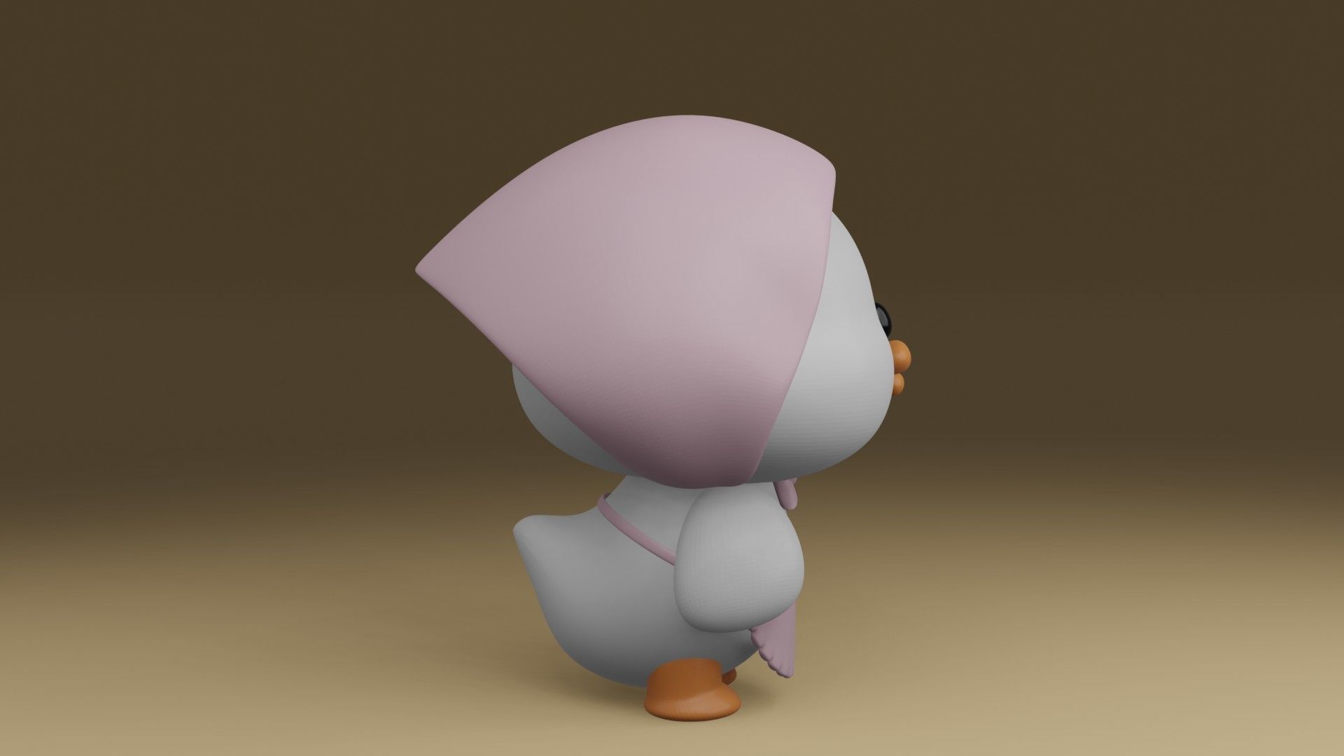 cute duck 3D print model_8