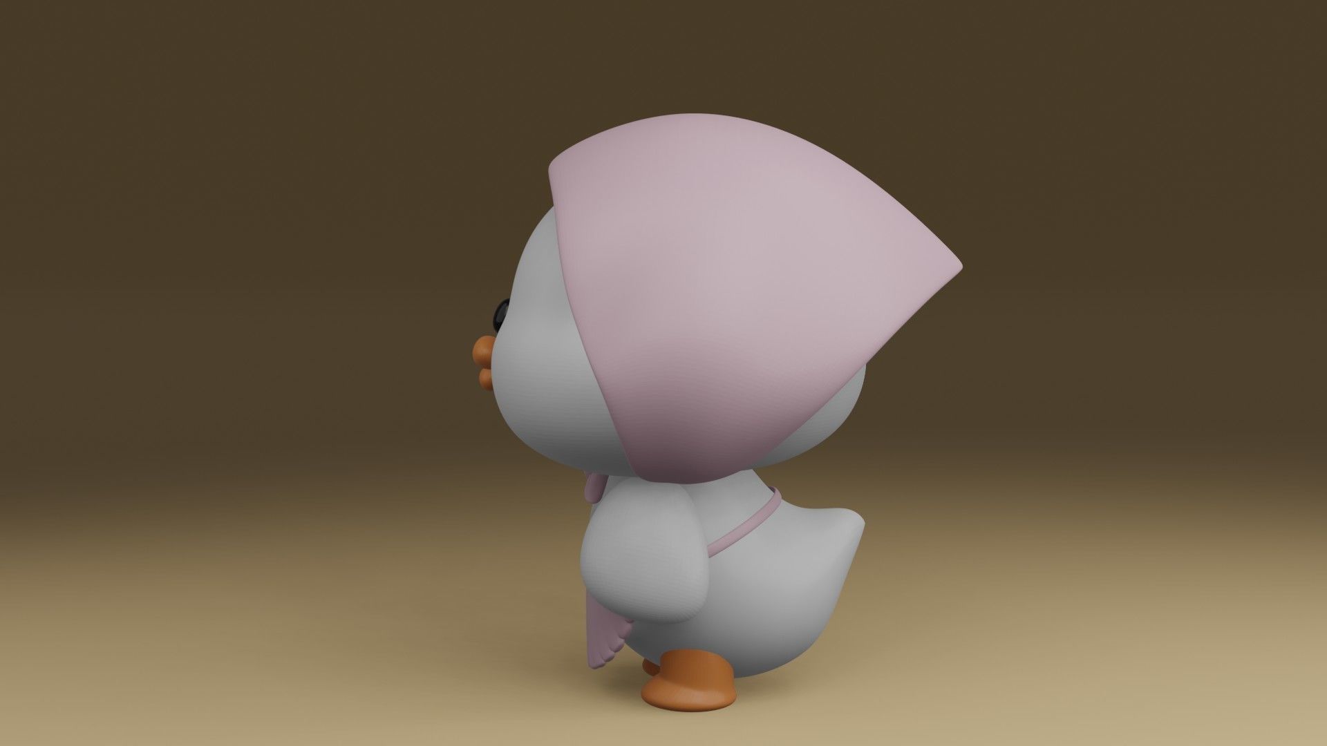 cute duck 3D print model_12