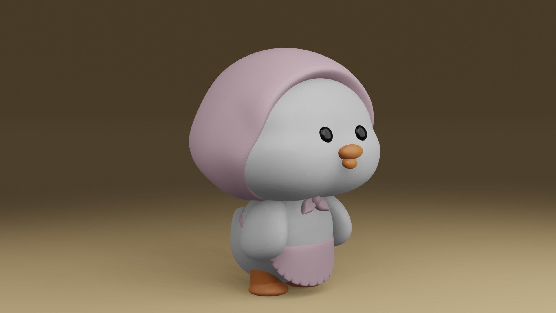 cute duck 3D print model_7